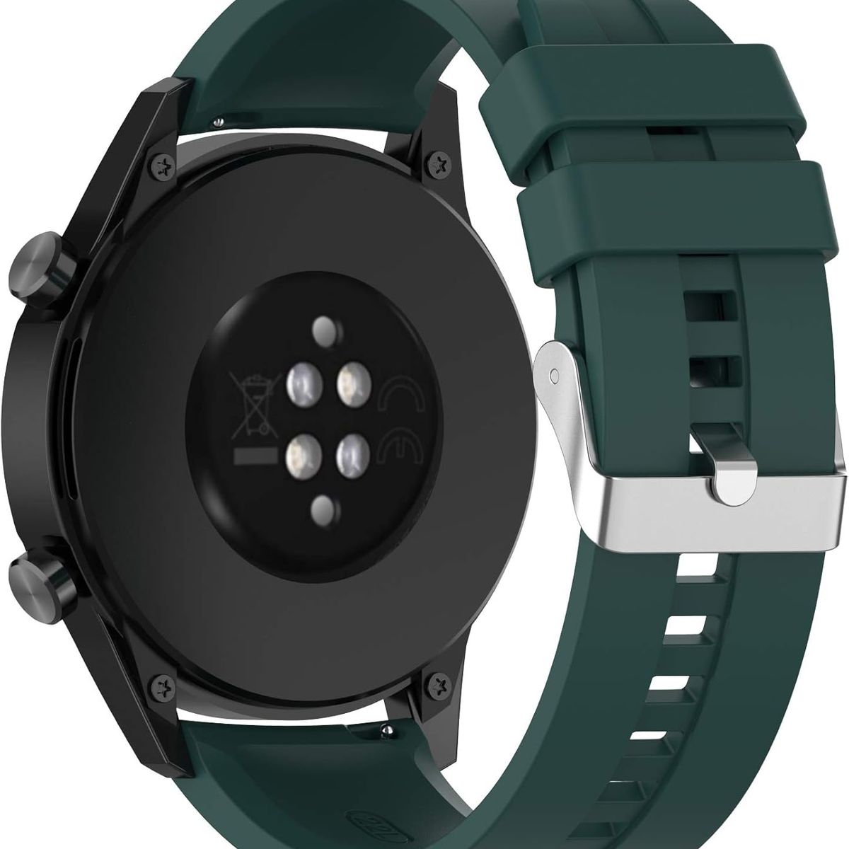 GENERICO - CORREA SILICON 22MM PARA HUAWEI WATCH GT 2 PRO VERDE