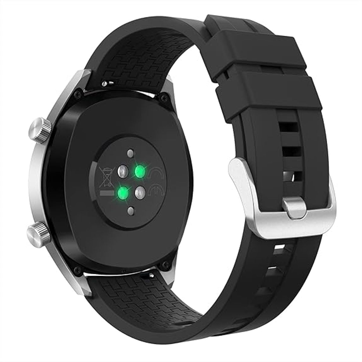 GENERICO - CORREA SILICON 22MM PARA HUAWEI WATCH GT 2 PRO NEGRO