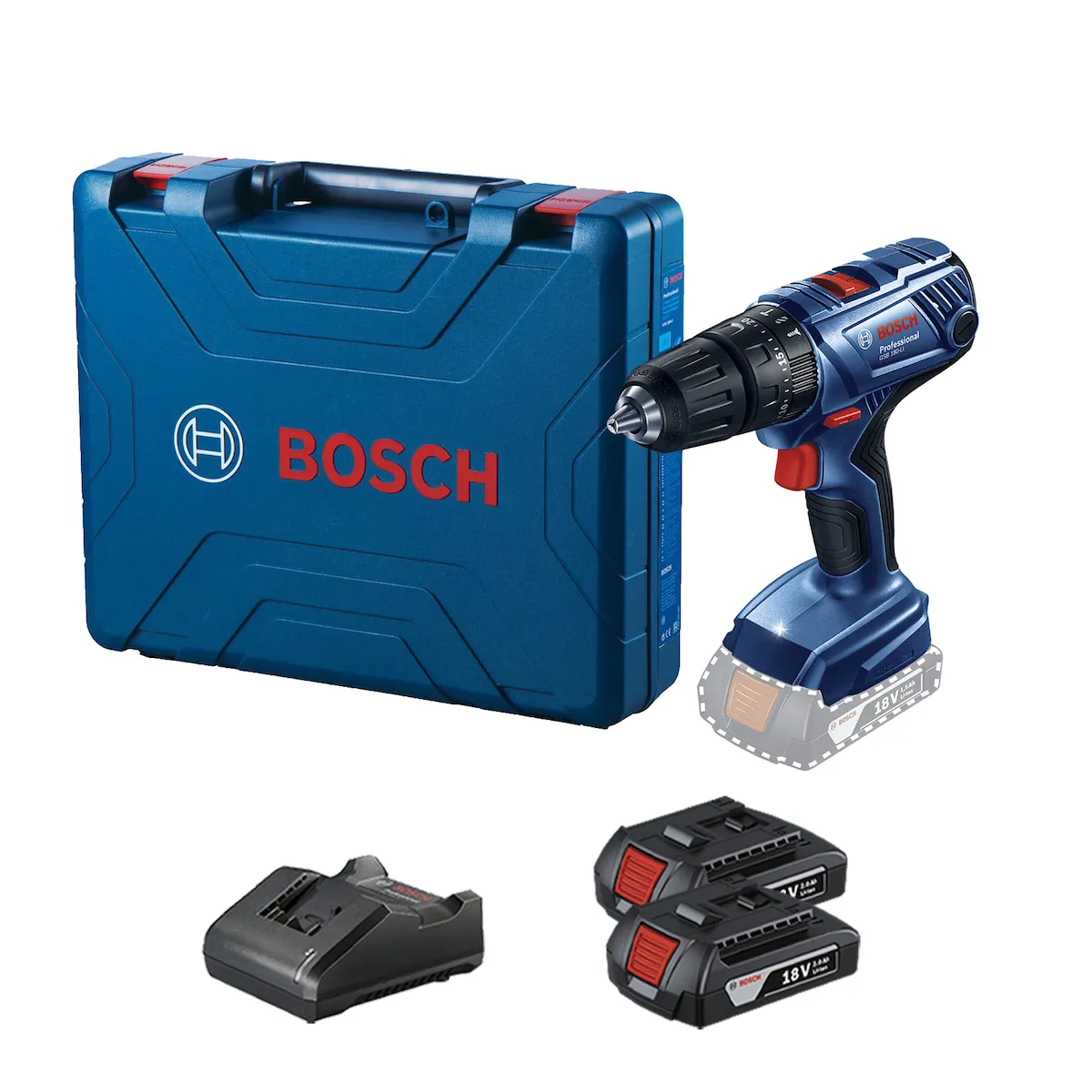 BOSCH - Taladro Percutor Bosch GSB 180 V Li 54 Nm Profesional