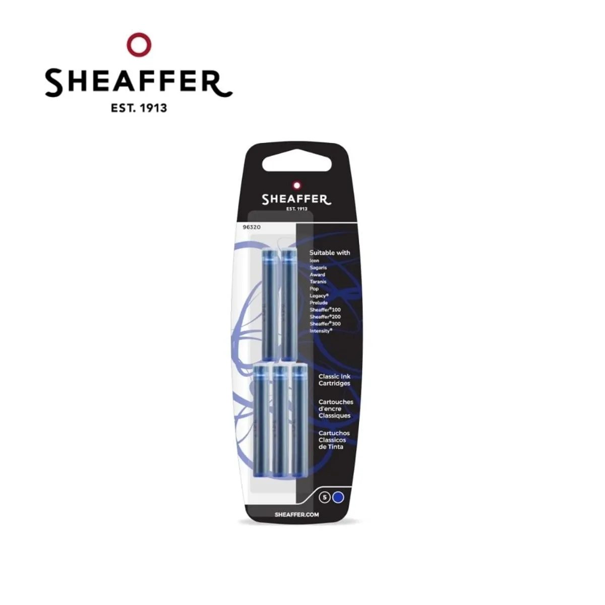 SHEAFFER - Cartuchos de tinta azul Sheaffer