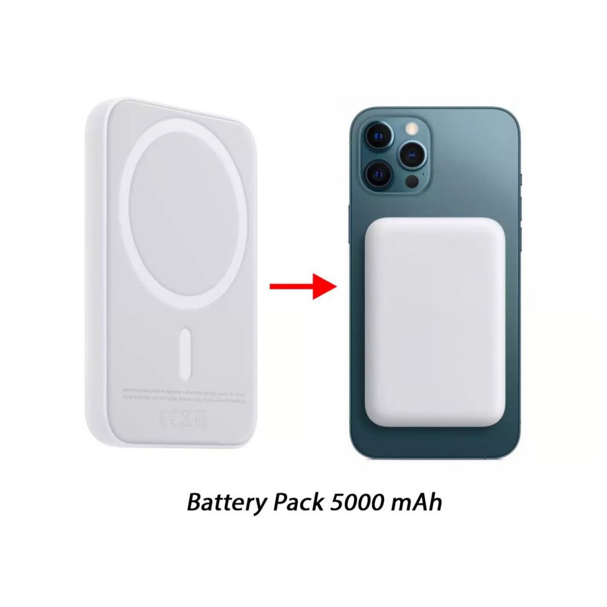 GENERICO - Cargador Portátil MagSafe para iPhone de 5,000 mAh