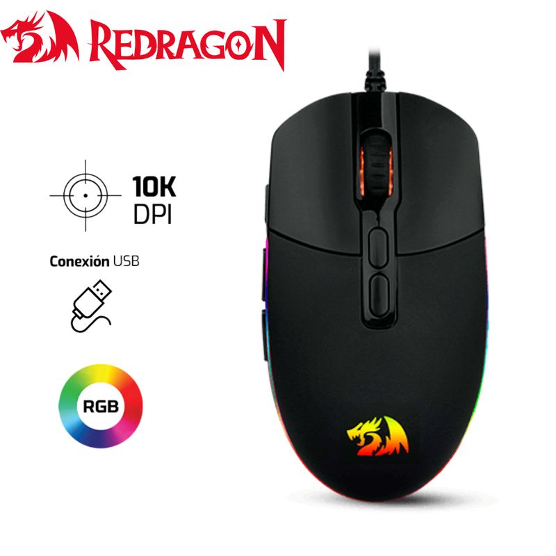 REDRAGON - Mouse gamer redragon invader m719
