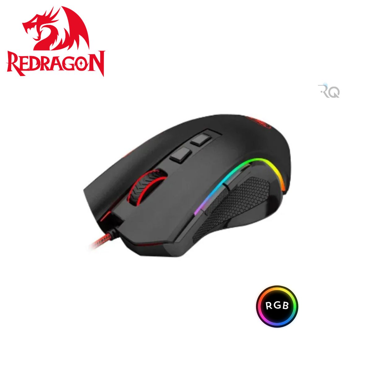 REDRAGON - MOUSE GAMER REDRAGON GRIFFIN M607 LED RGB USB 7200 DPI BLACK