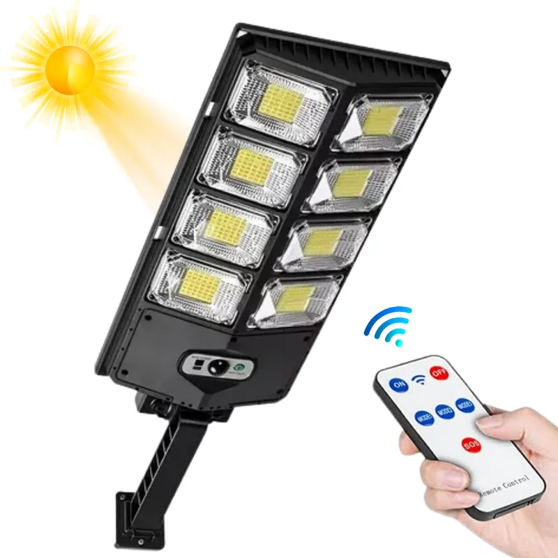 SEISA - Farola Con Panel Solar Sensor Movimiento Lampara Luz Led 100w