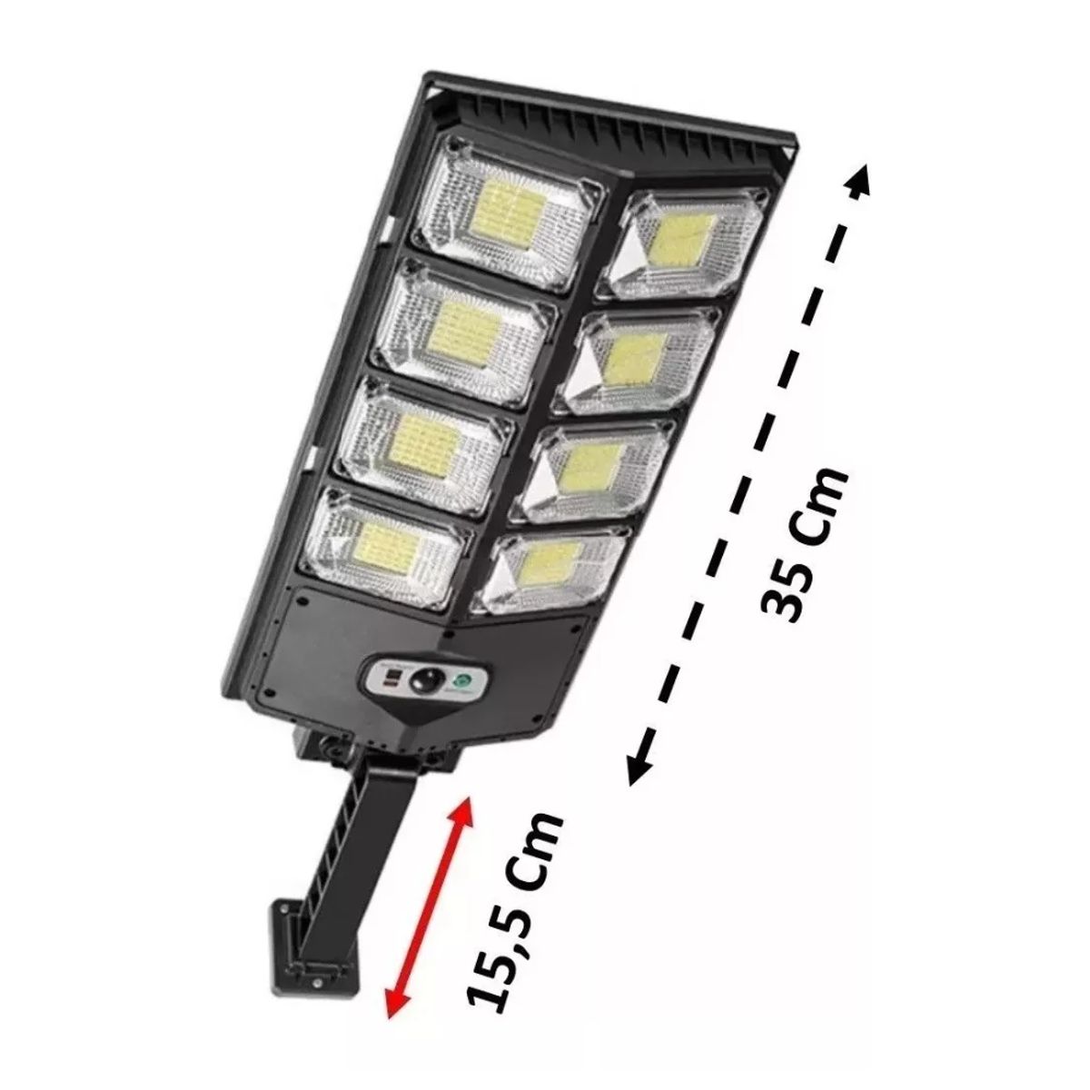 SEISA - Farola Con Panel Solar Sensor Movimiento Lampara Luz Led 100w