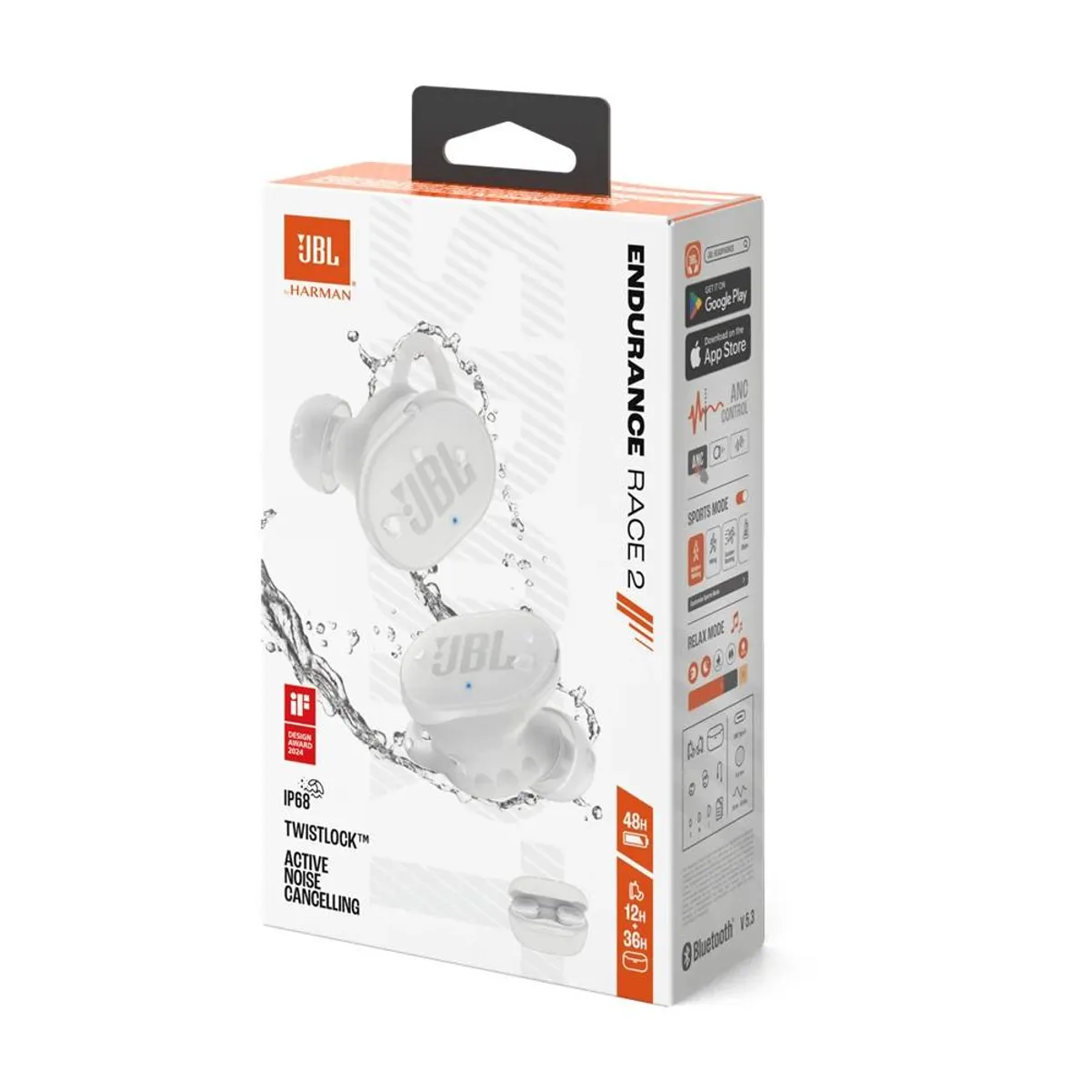 JBL - JBL Endurance Race 2 Auriculares Deportivos con ANC y Resistencia IP68