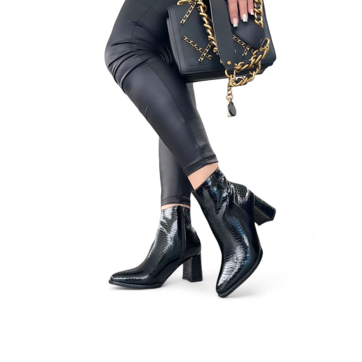 GENERICO - Botin Mujer Yomar Err. Precio Elegante Con Relieve Reptilian Taco 7 015L-65