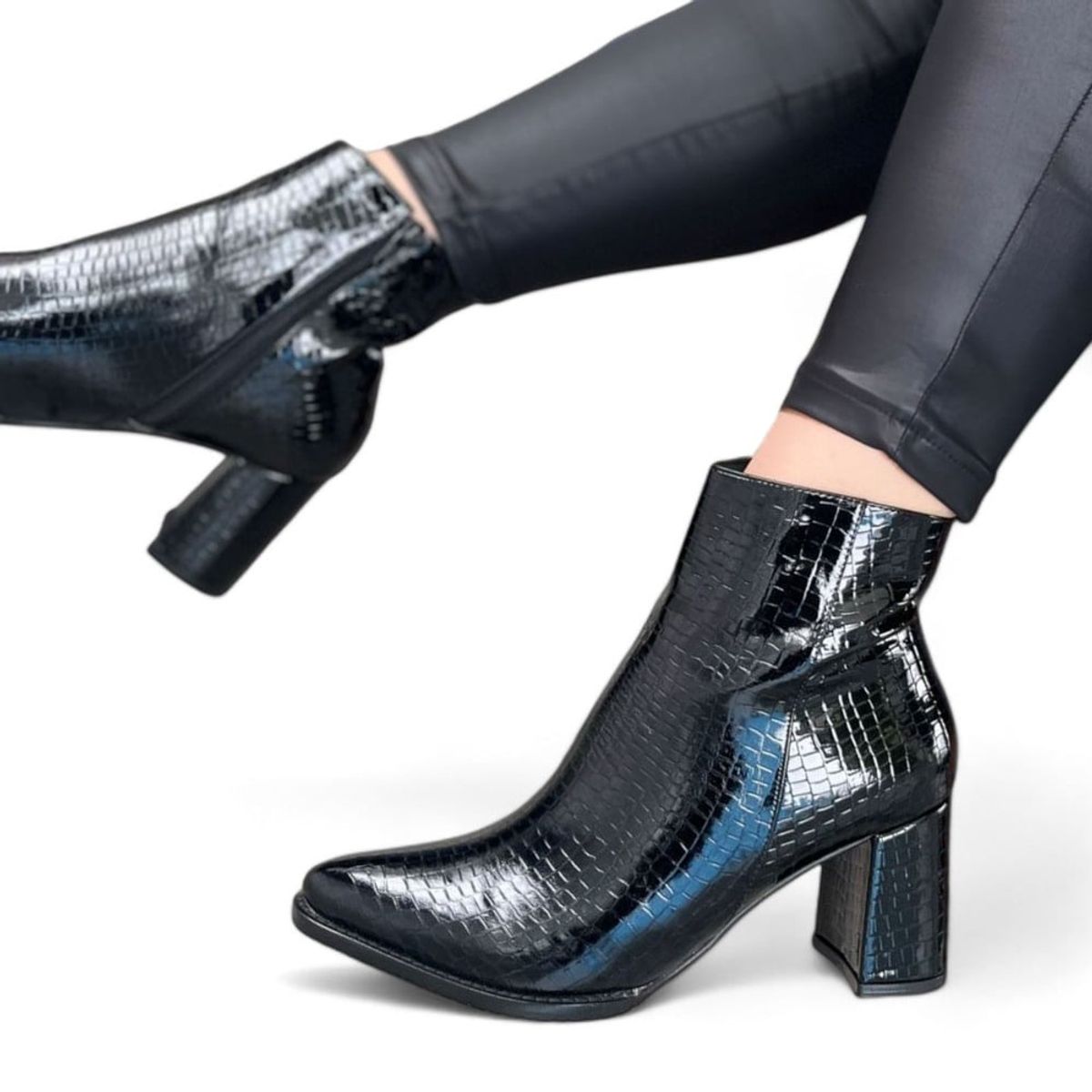 GENERICO - Botin Mujer Yomar Err. Precio Elegante Con Relieve Reptilian Taco 7 015L-65