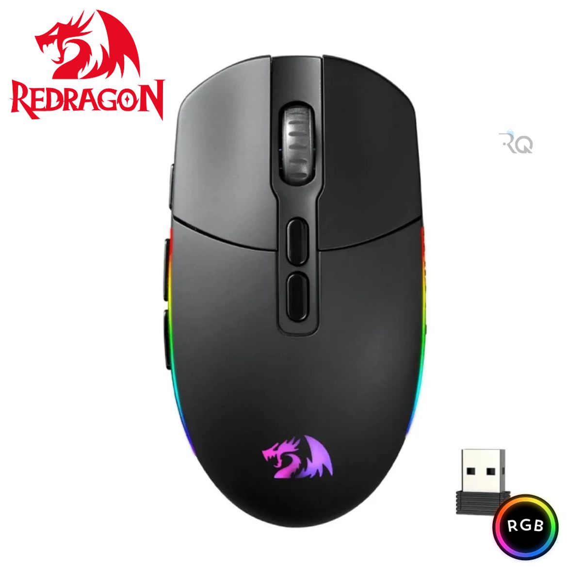 REDRAGON - Mouse Redragon INVADER PRO M719RGB Wireless BLACK