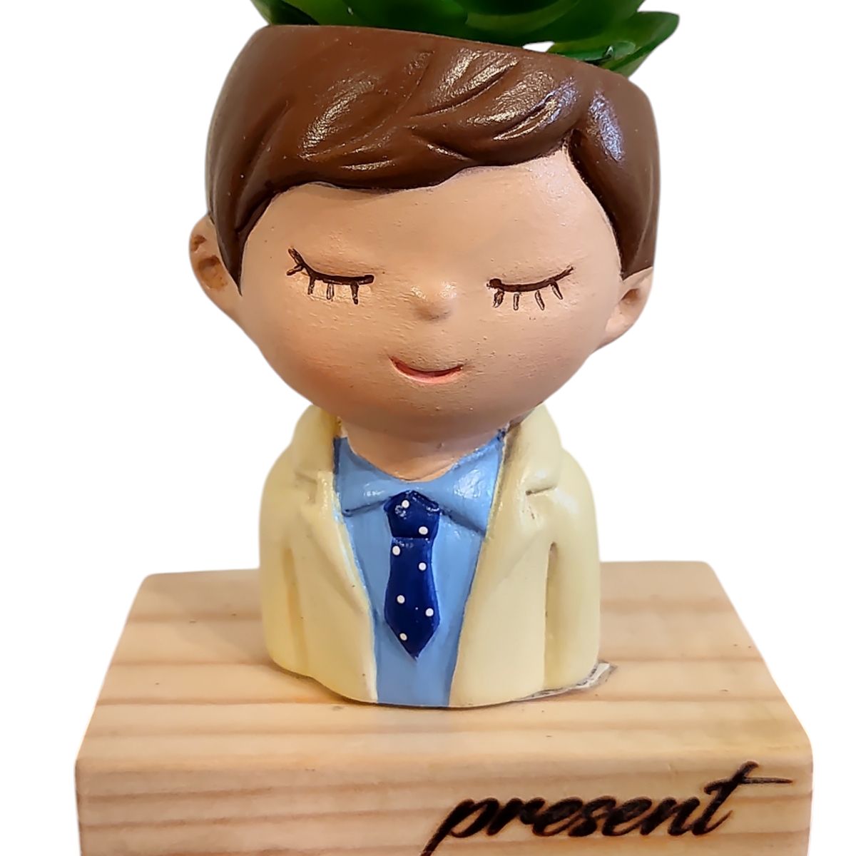 GENERICO - Maceta Macetero Mini Soñador Pintado a Mano Present