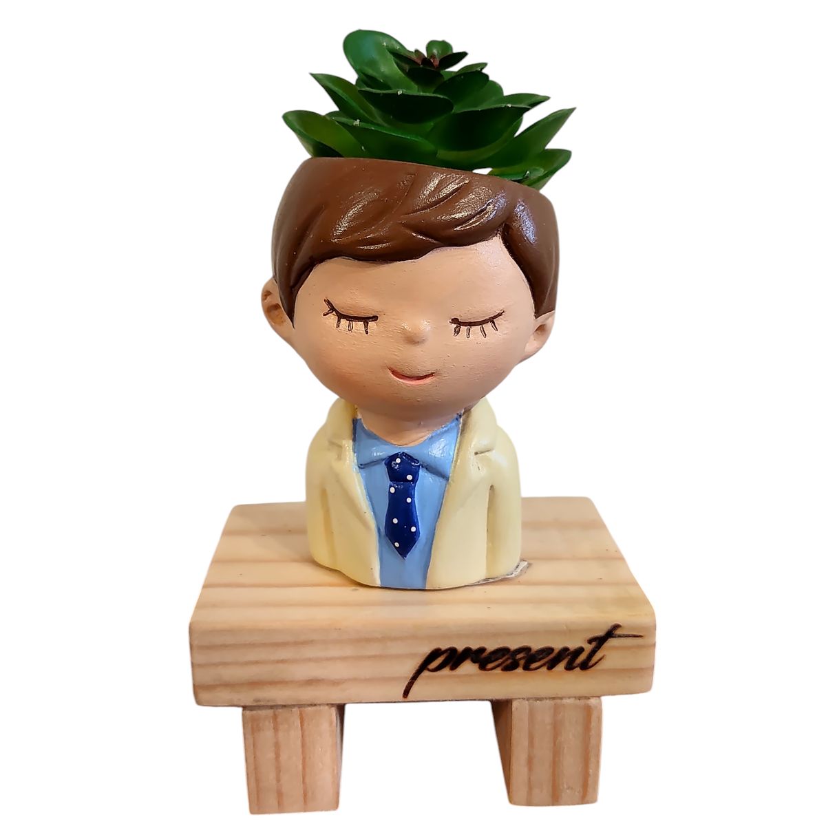 GENERICO - Maceta Macetero Mini Soñador Pintado a Mano Present