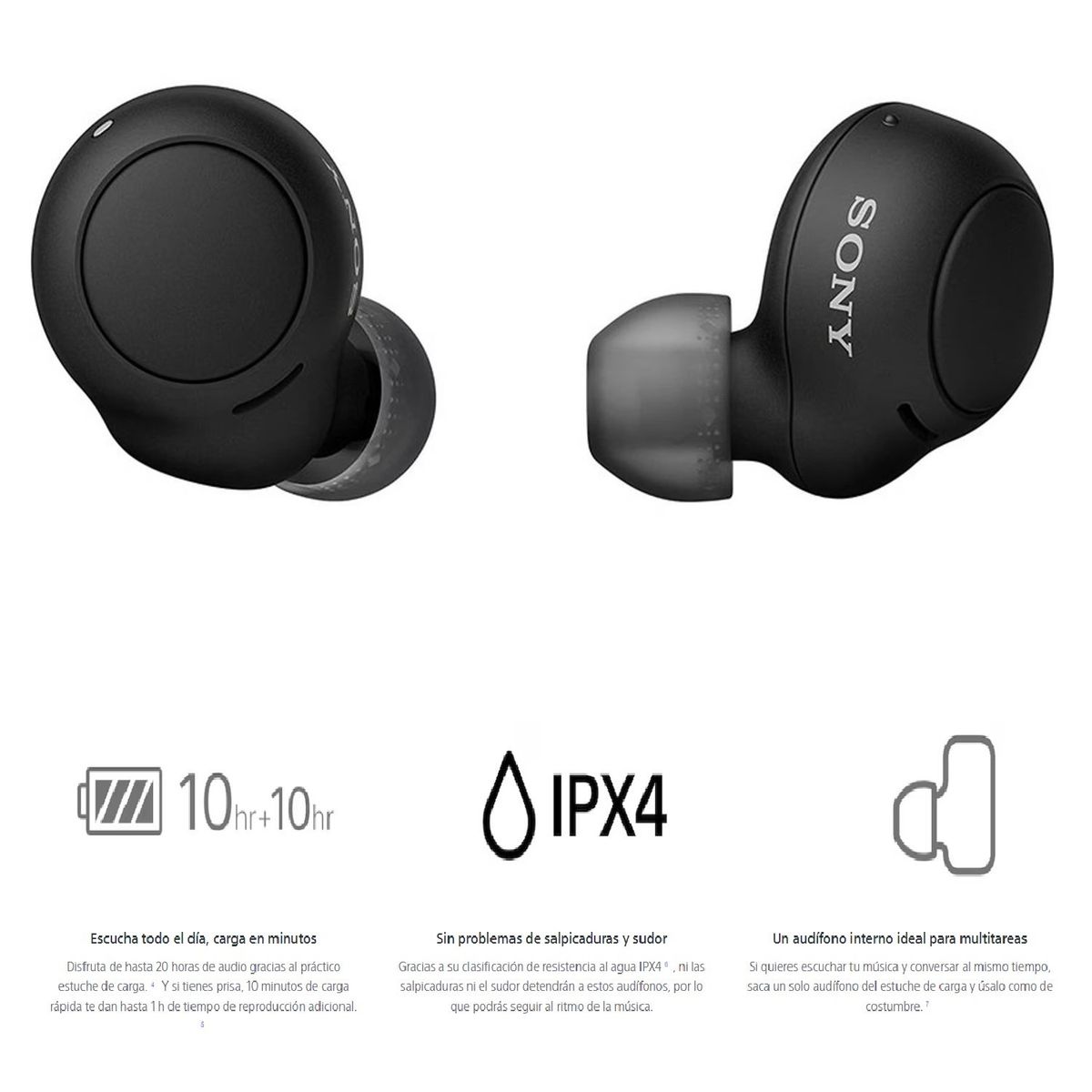 SONY - Audífonos True Wireless Sony WF-C500 Negro