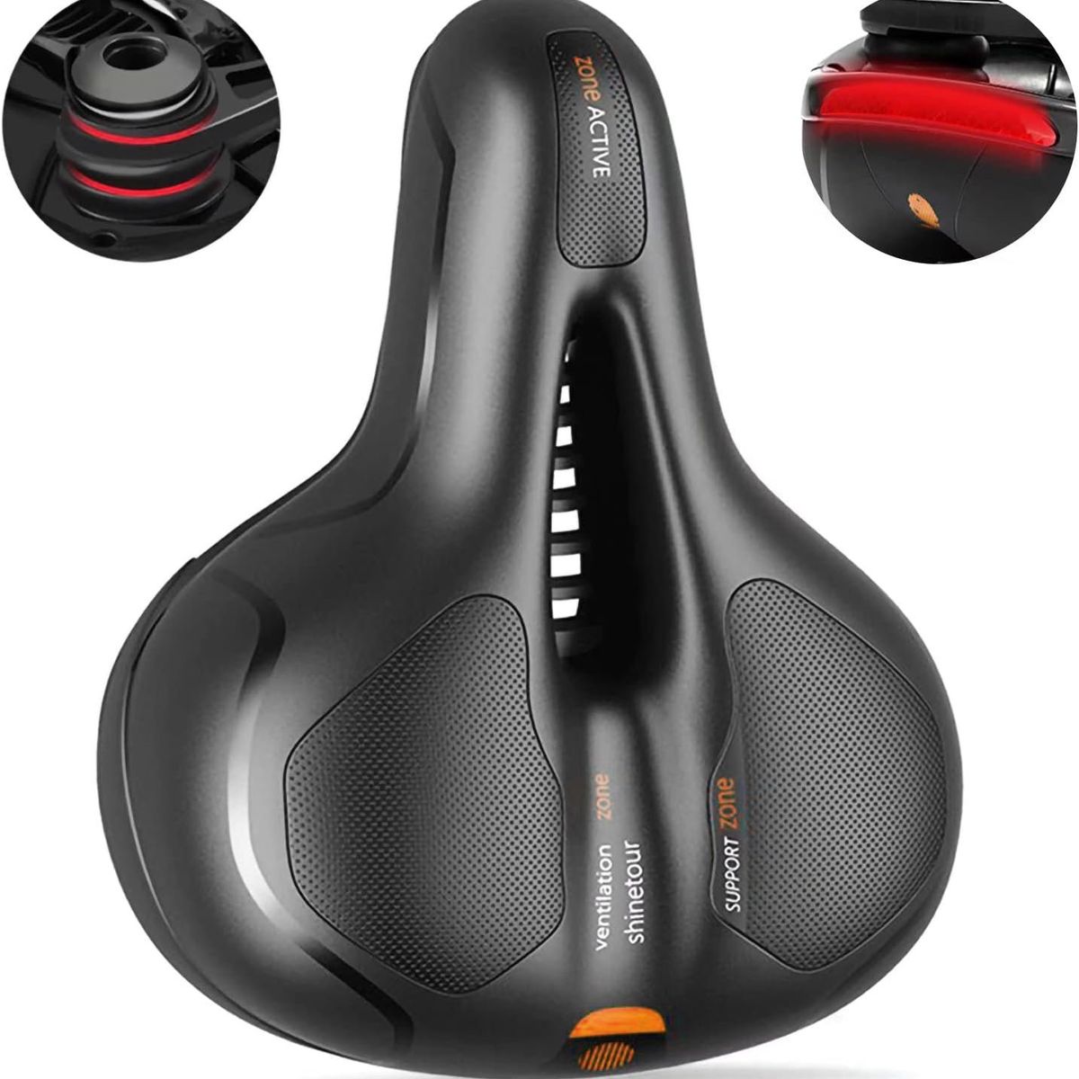 GENERICO - ASIENTO DE BICICLETA  ANTIPROSTATICO EXTRA ACOLCHADO