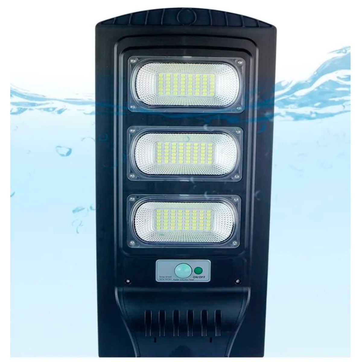 SEISA - Farola Con Panel Solar IP65 Sensor Movimiento Lampara Luz Led 90w