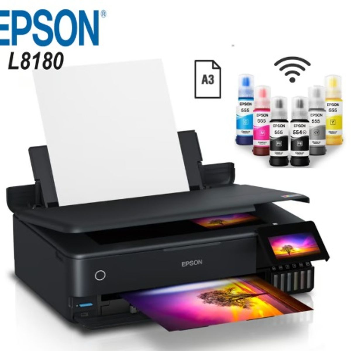 EPSON - Impresora Epson L8180 A3 Fotográfica WIFI Multifunción Ecotank L8180