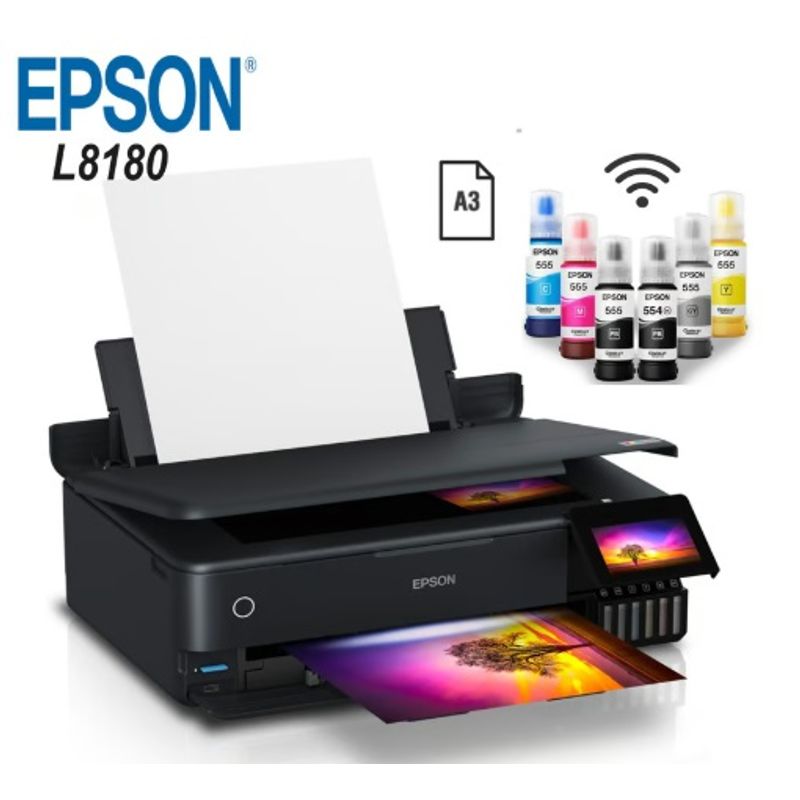 EPSON - Impresora Epson L8180 A3 Fotográfica WIFI Multifunción Ecotank L8180