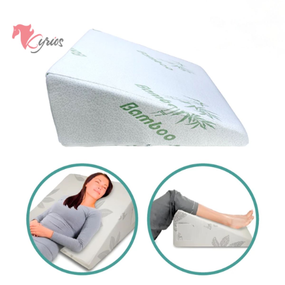 NO LOGO - Almohada De Bambú Anti Reflujo Tamaño Grande