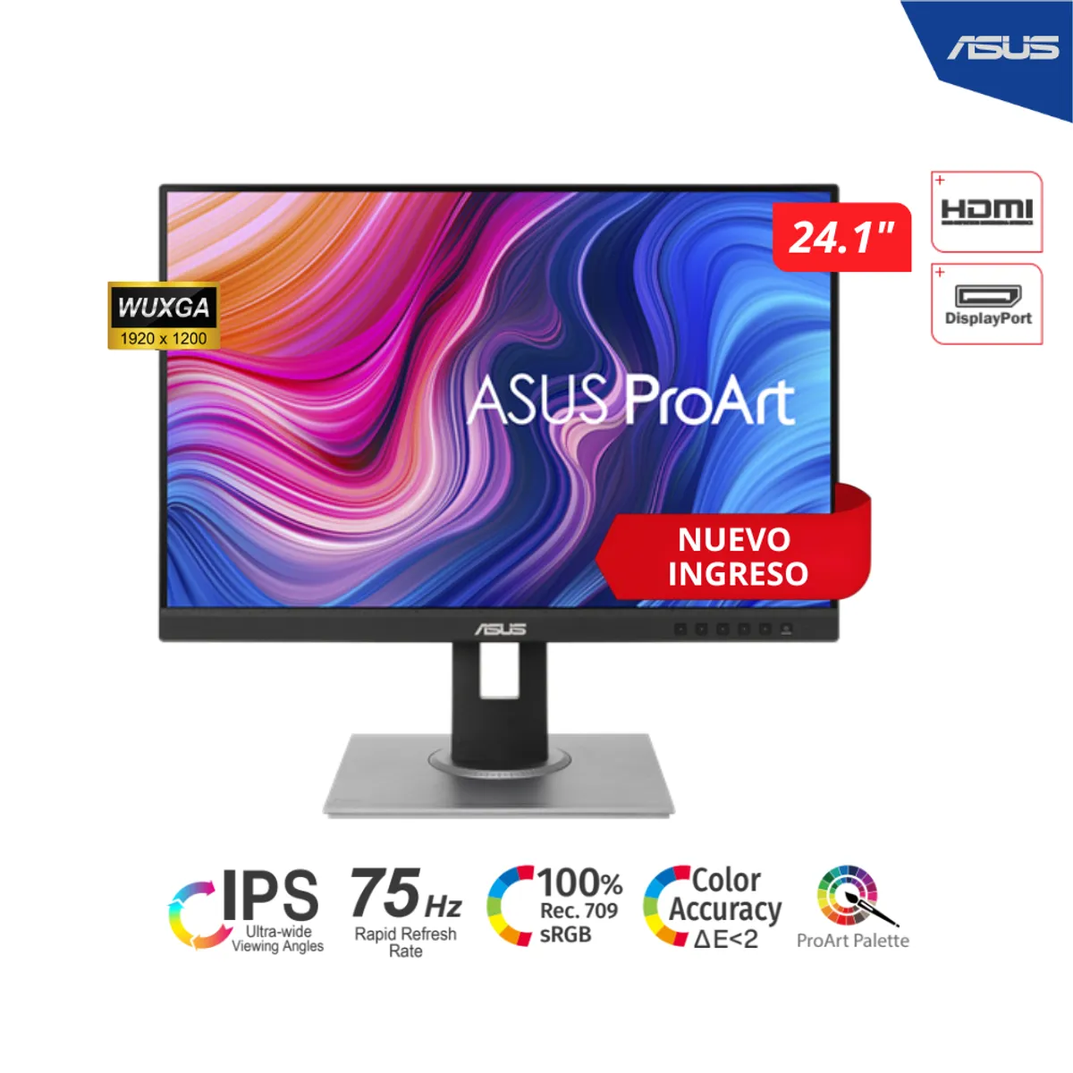 ASUS - MONITOR ASUS PROART 27 IPS WQHD2560x1440 DISPLAY 2K 5MS 75HZHDMI