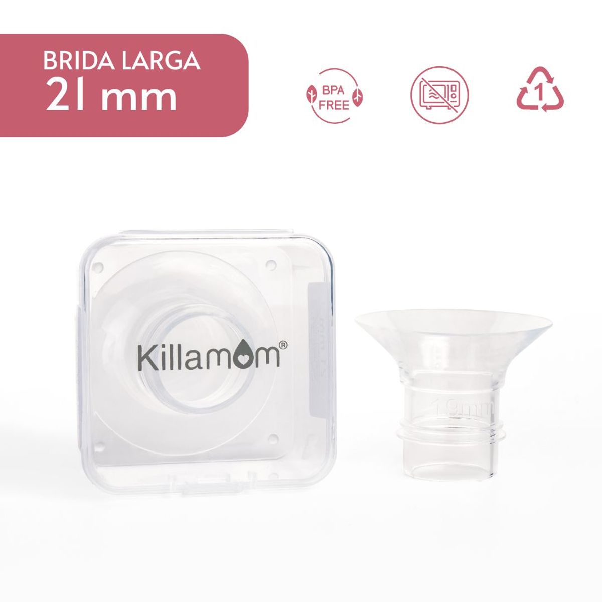 KILLAMOM - INSERTO LARGO  TALLA 21 UNIDAD Para extractor de leche materna