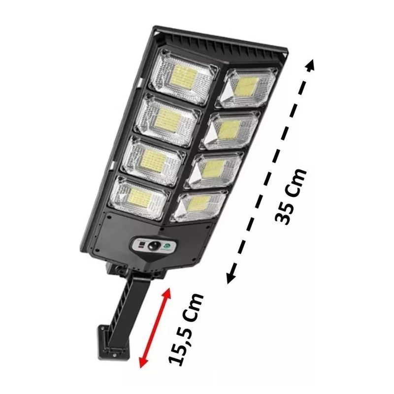 SEISA - Farola Con Panel Solar Sensor Movimiento Lampara Luz Led 100w