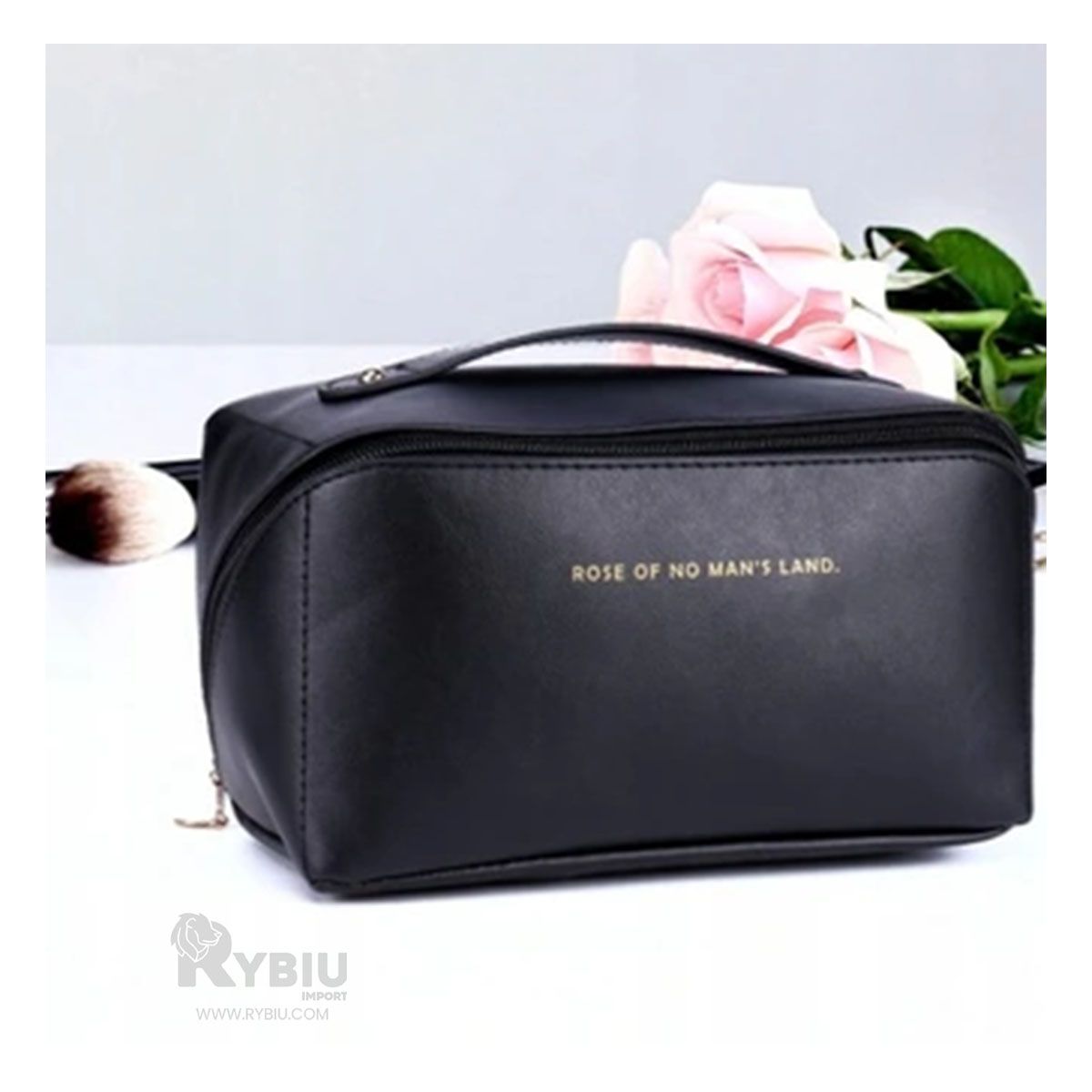 RYBIU IMPORT - Cosmetiquero Compacto de Estilo en Negro Y+Regalo Stickers