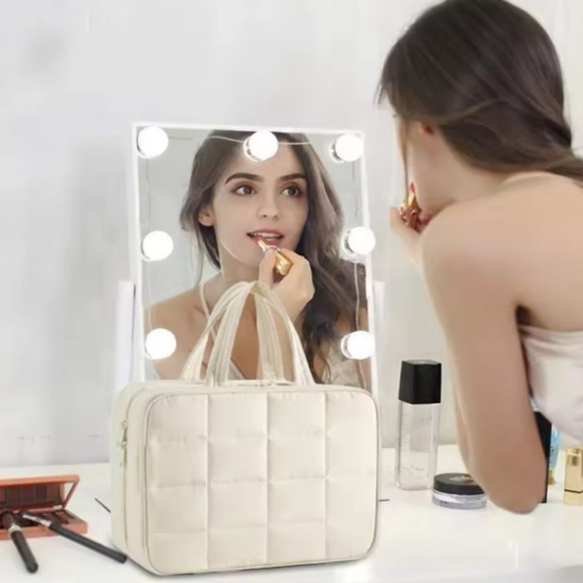 AURELA - TravelMatePlus™ - Organizador Colgante para Maquillaje y Joyas