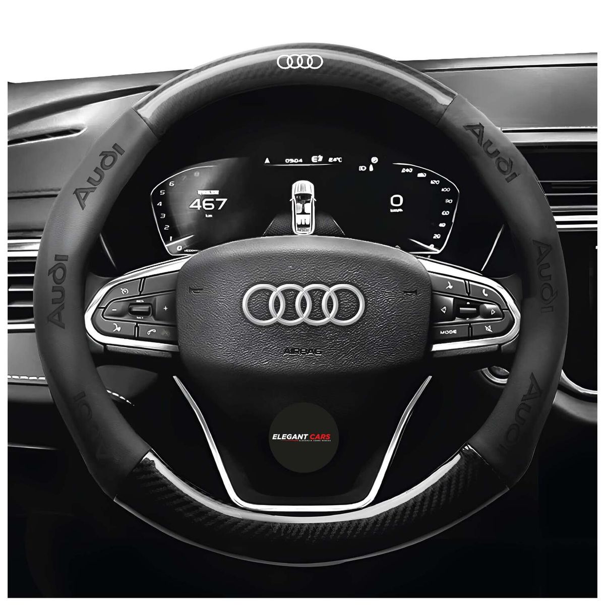 JET - Funda De Volante Premiun Para Audi  +Diseño 5D
