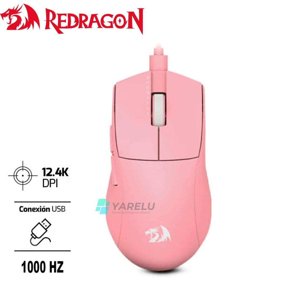 REDRAGON - Mouse Redragon K1NG M724 1K HZ PINK