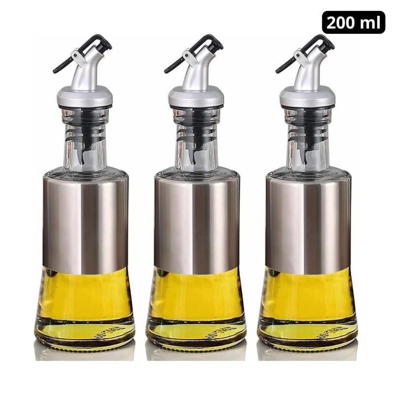OEM - Aceitero Frasco Dispensador Especiero de Vidrio Pack X3