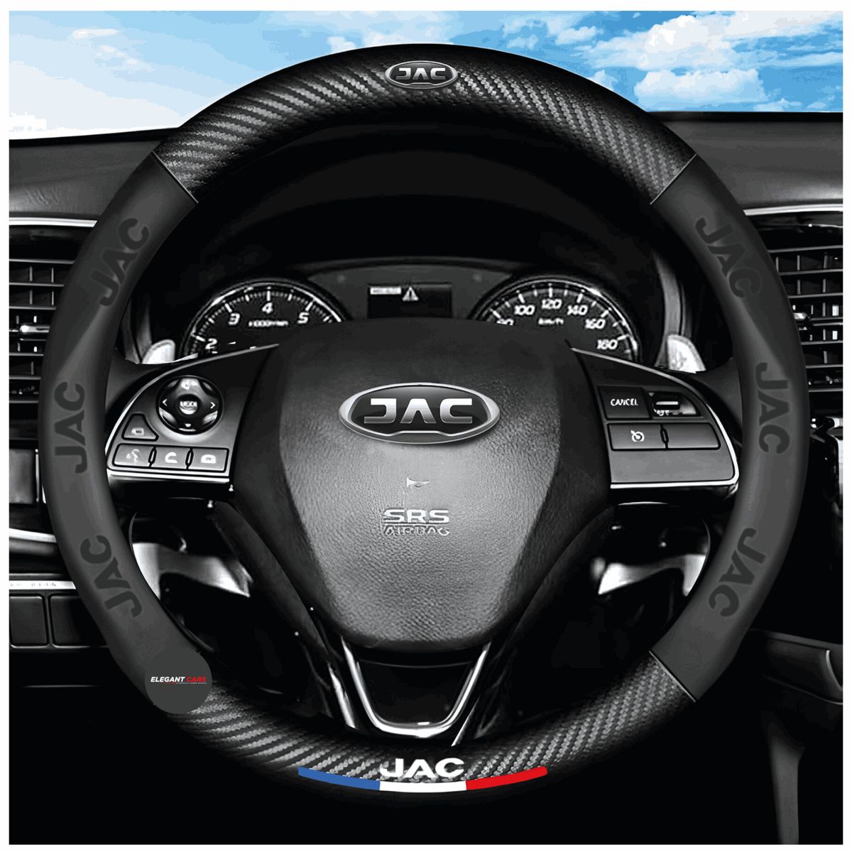 JEF - Forro De Timon Premiun JAC Fibra De Carbono