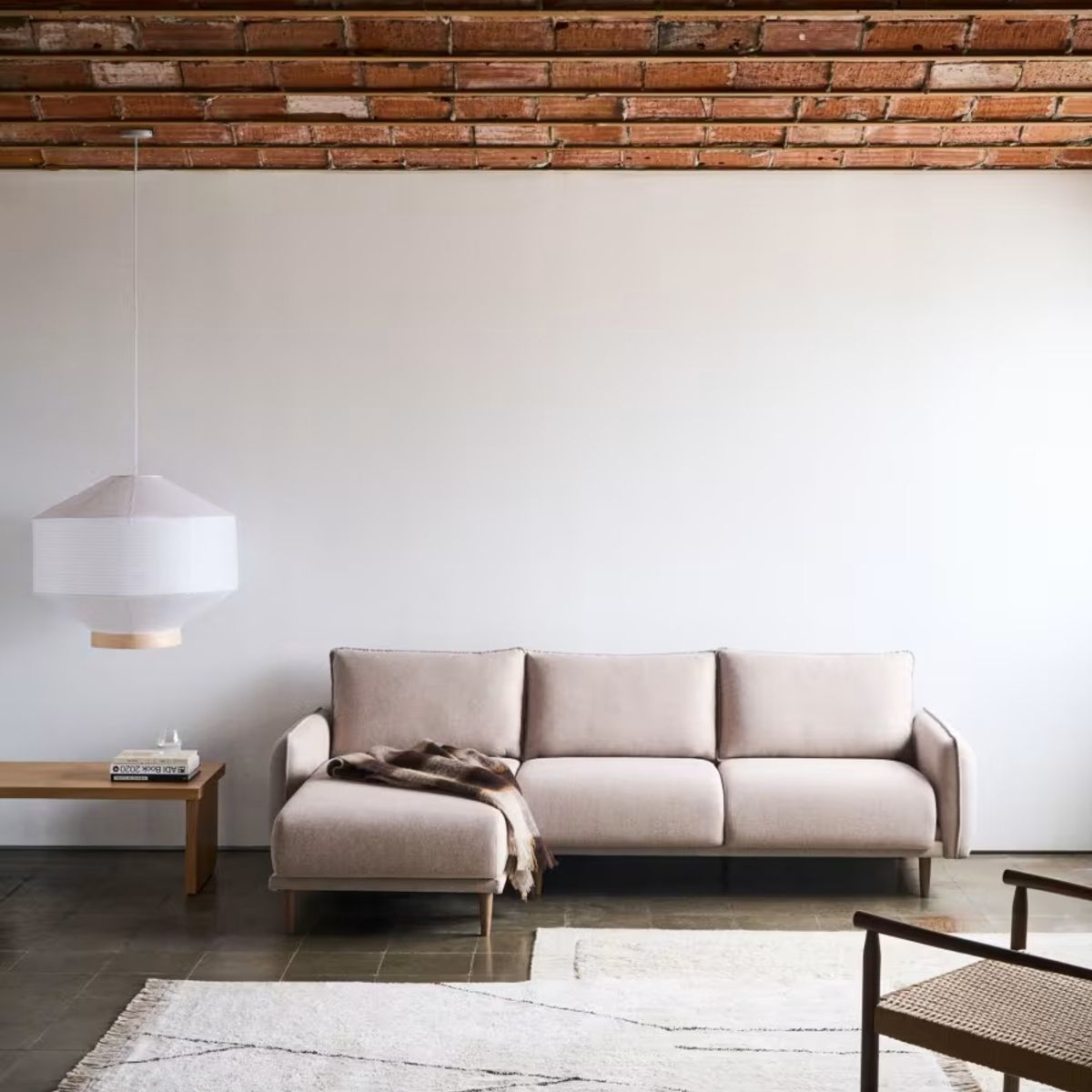 YOLODECORO - Seccional con Chaise Longue a la Izquierda Carlota Beige