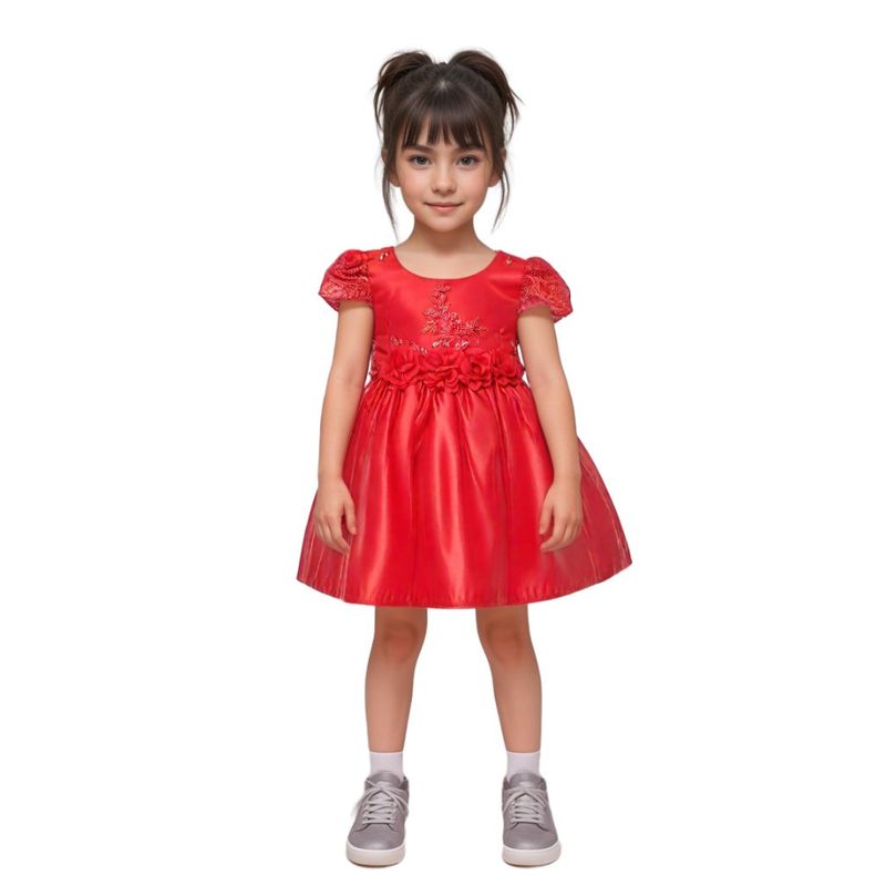 GENERICO - Vestido para Niña Rojo Scarlett
