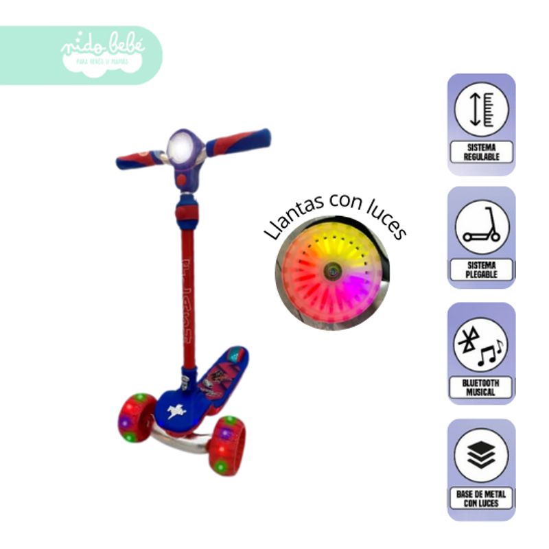 GENERICO - Scooter para niño mini azul y rojo