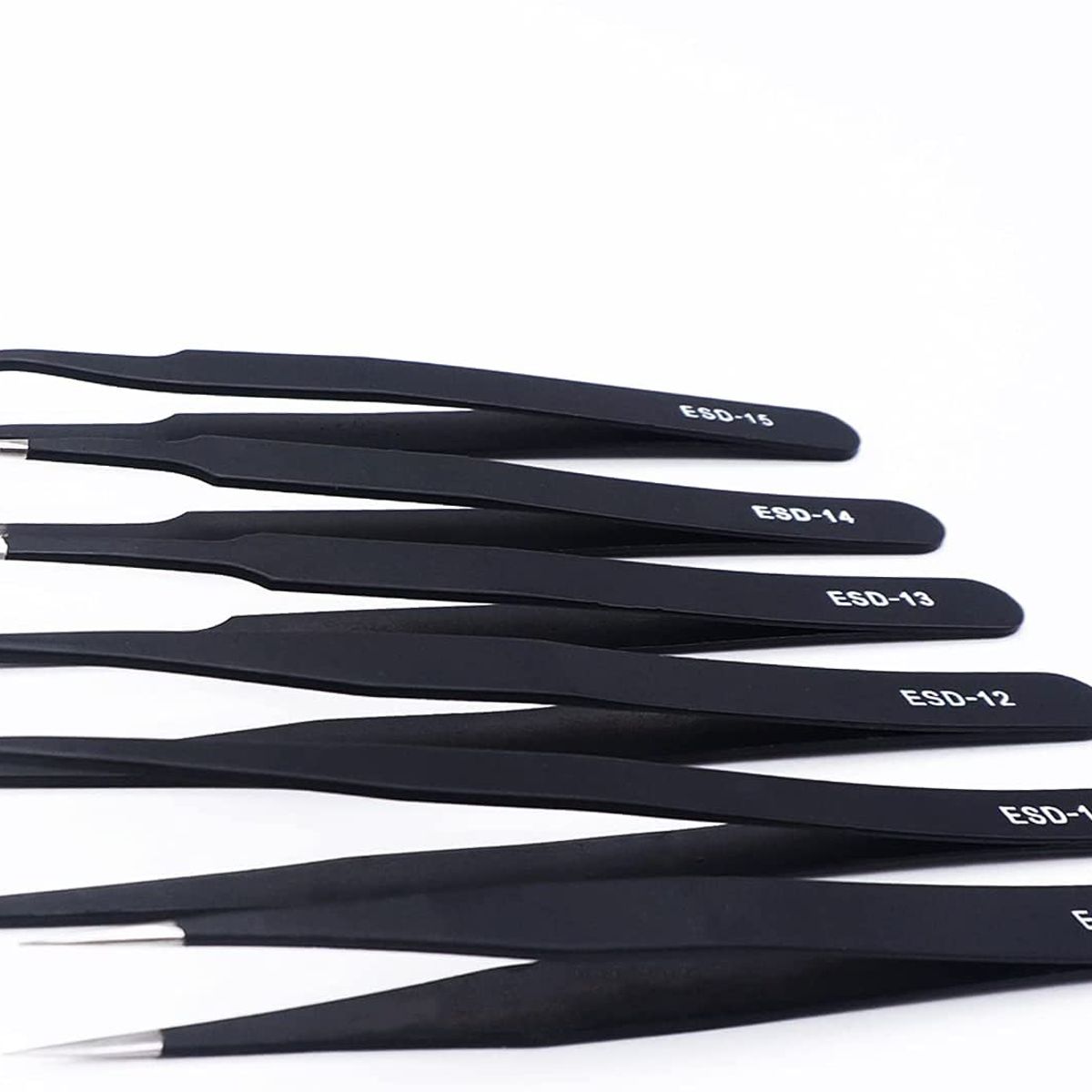 GENERICO - Pinza Antiestática Para Electrónica Esd juego de 6 Pcs