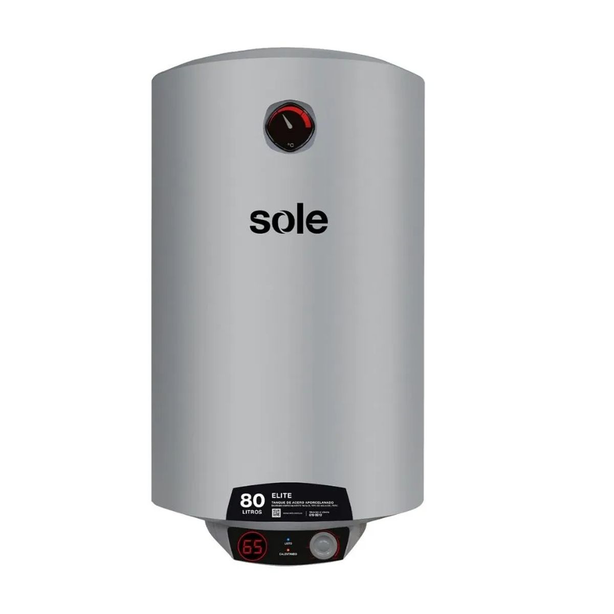 SOLE - Terma Electrica Elite 1500W Silver SOLE  80 L -  SOLTEEL080C