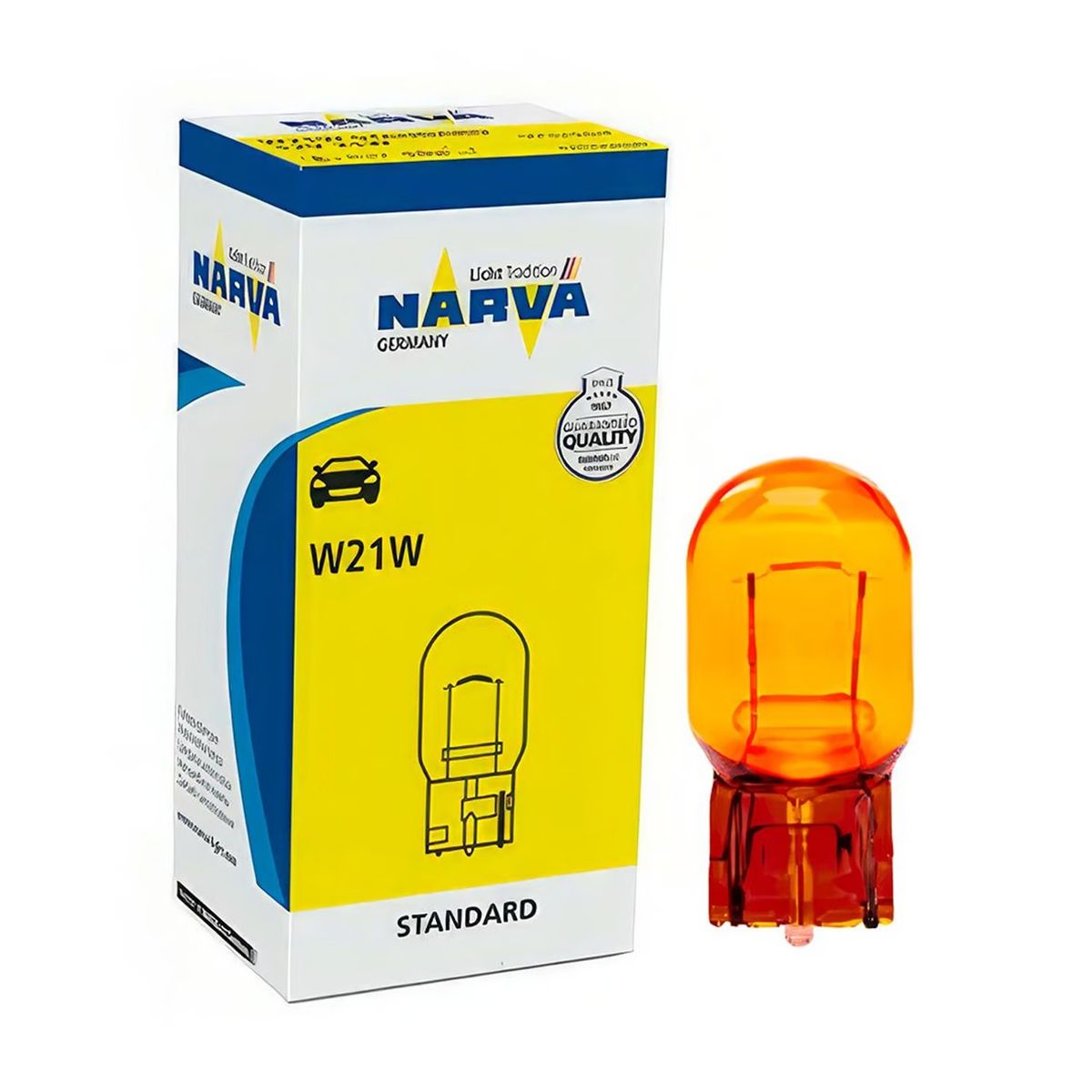 NARVA - Foco Narva 1 Contacto 12v 21w Lagrimón Ámbar Standar