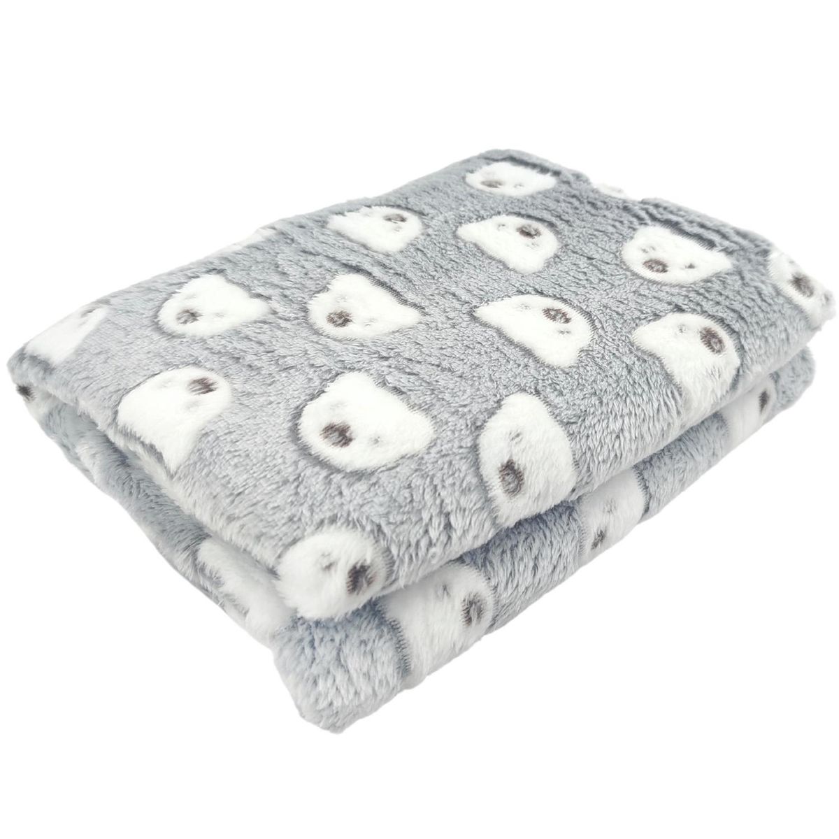 BABY MERINOS - Colcha Bebe Felpa - Ositos - Gris