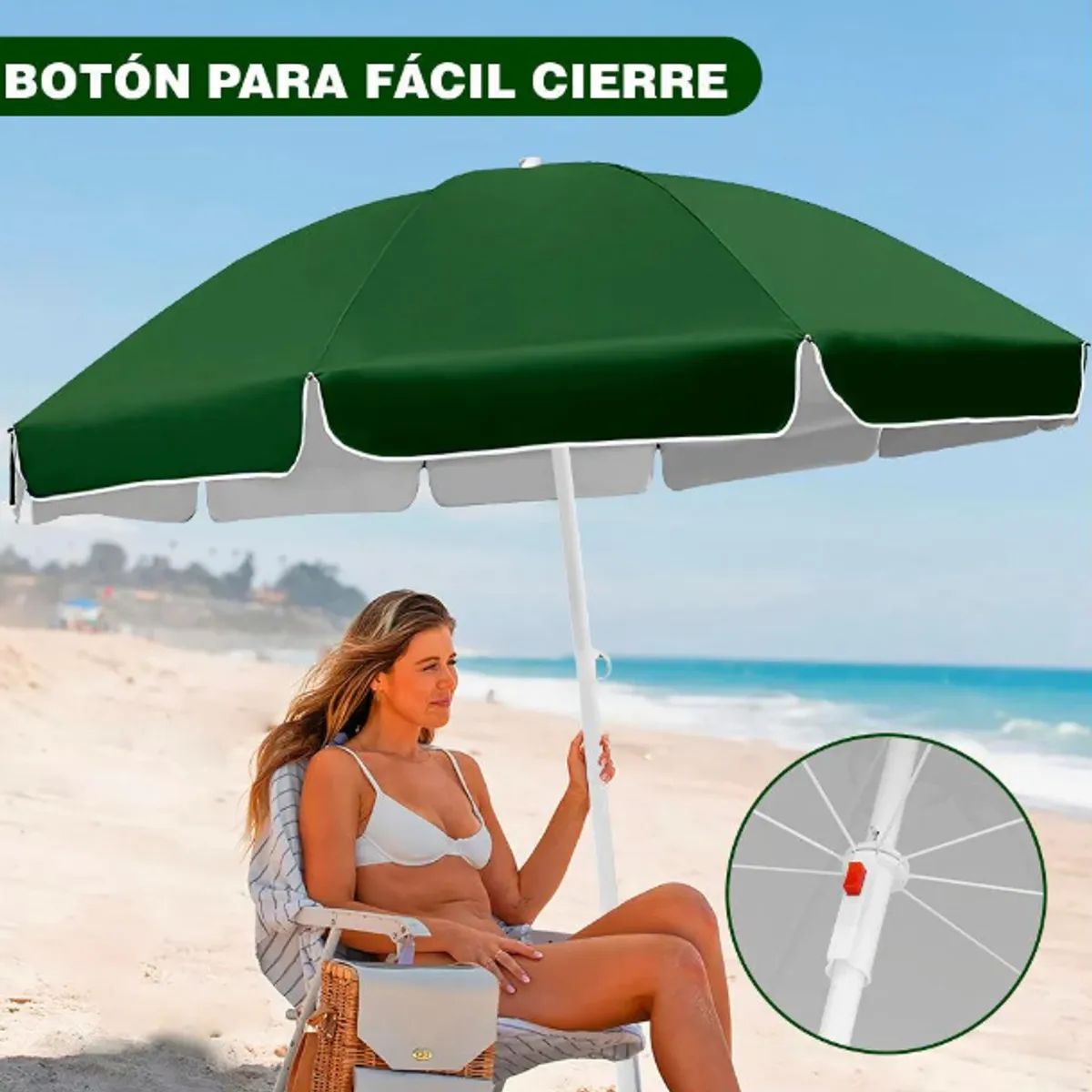 GENERICO - Sombrilla de Playa Grande - Modelo Al Azar