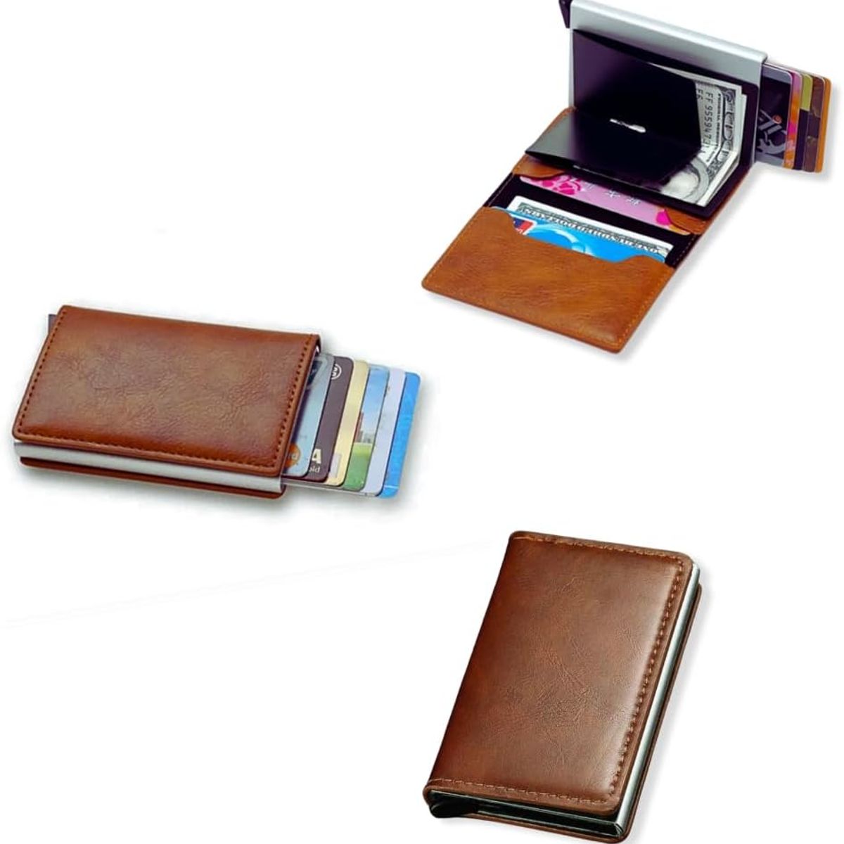 GENERICO - BILLETERA PORTA DOCUMENTOS Y TARJETERO R-FID ANTI ROBO