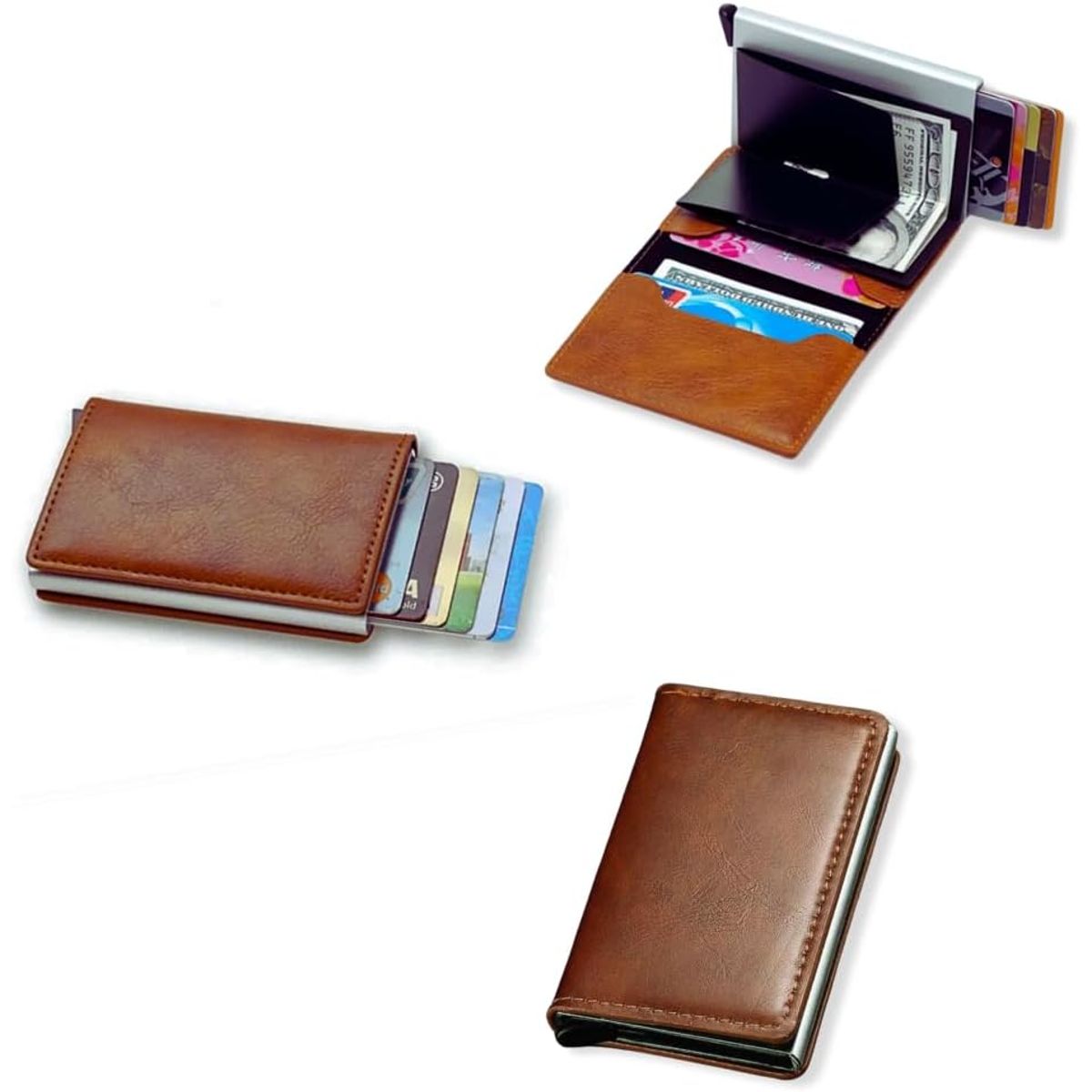 GENERICO - BILLETERA PORTA DOCUMENTOS Y TARJETERO R-FID ANTI ROBO