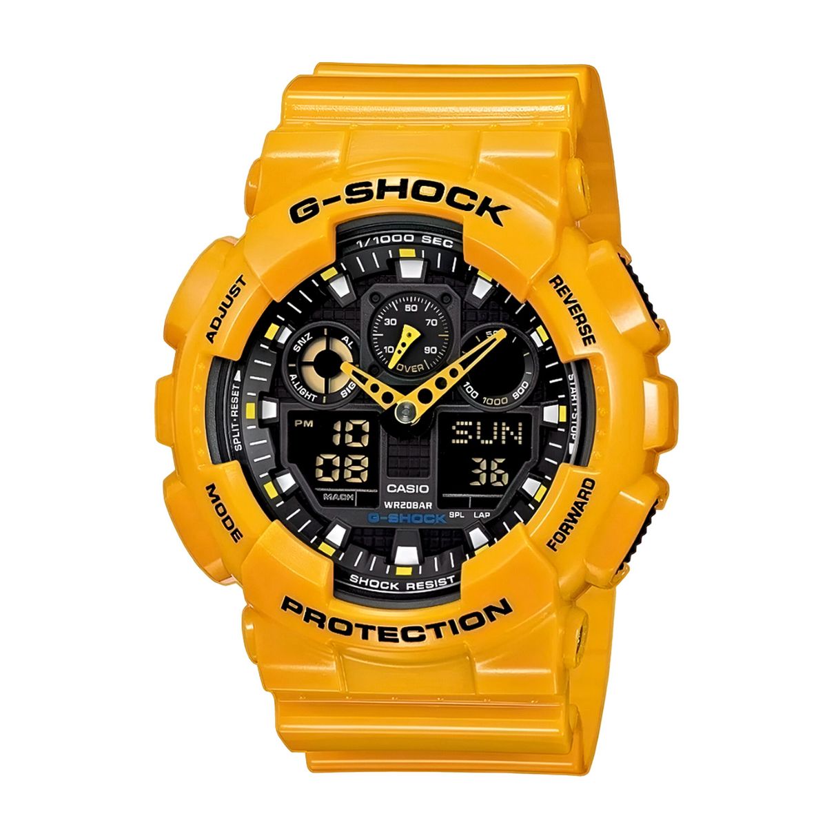 G-SHOCK - Reloj G shock GA-100A-9ADR Amarillo