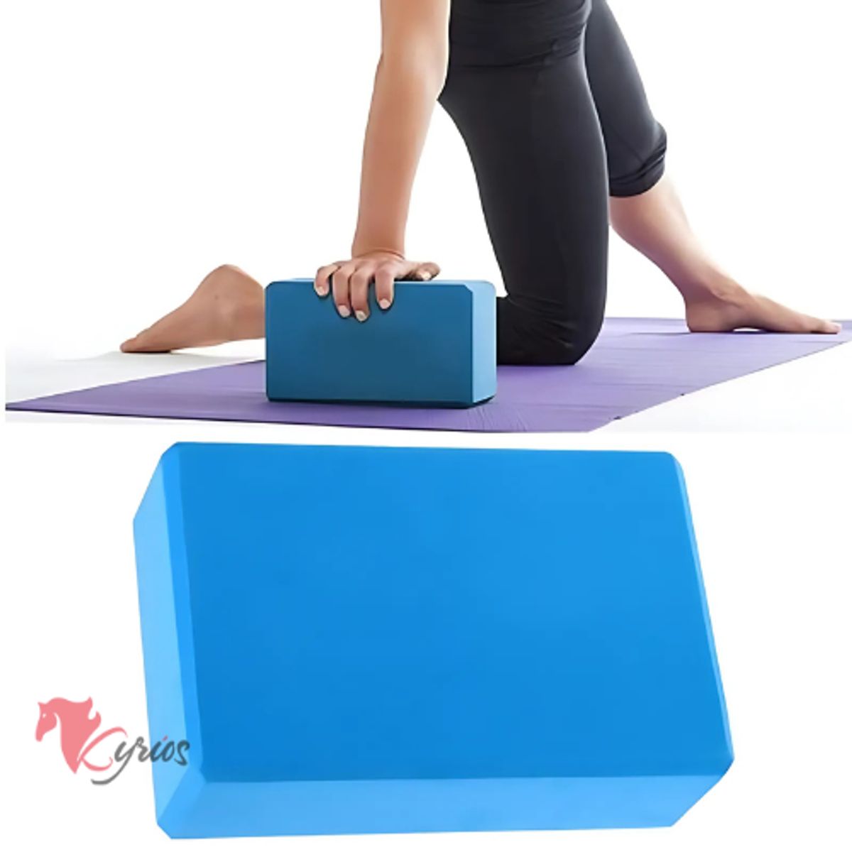 NO LOGO - Ladrillo De Yoga Color Azul 1 UND