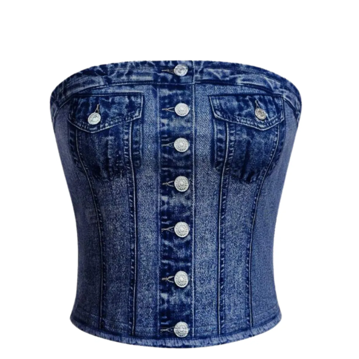 GENERICO - Top sin tirantes estampado NO JEAN