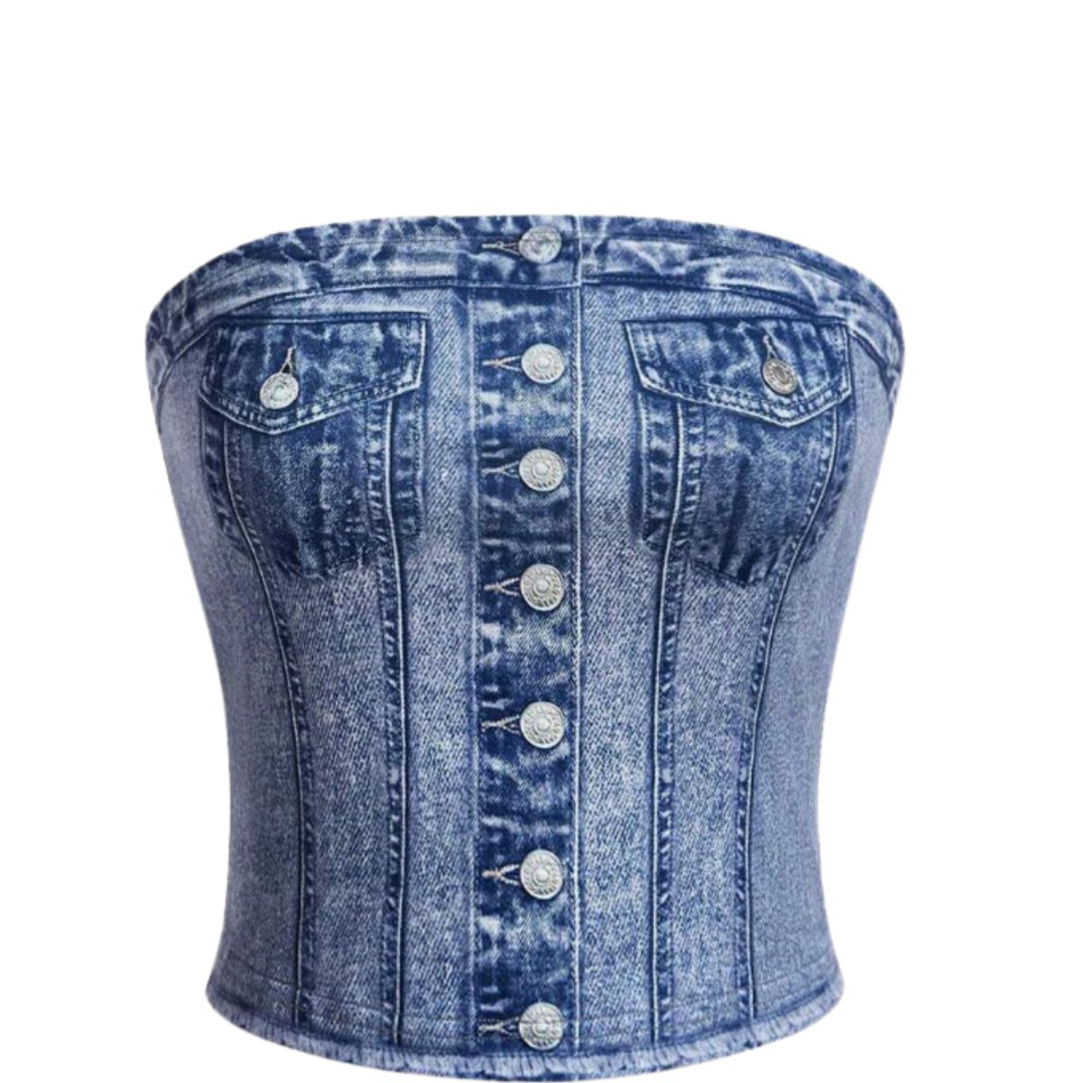 GENERICO - Top sin tirantes estampado NO JEAN