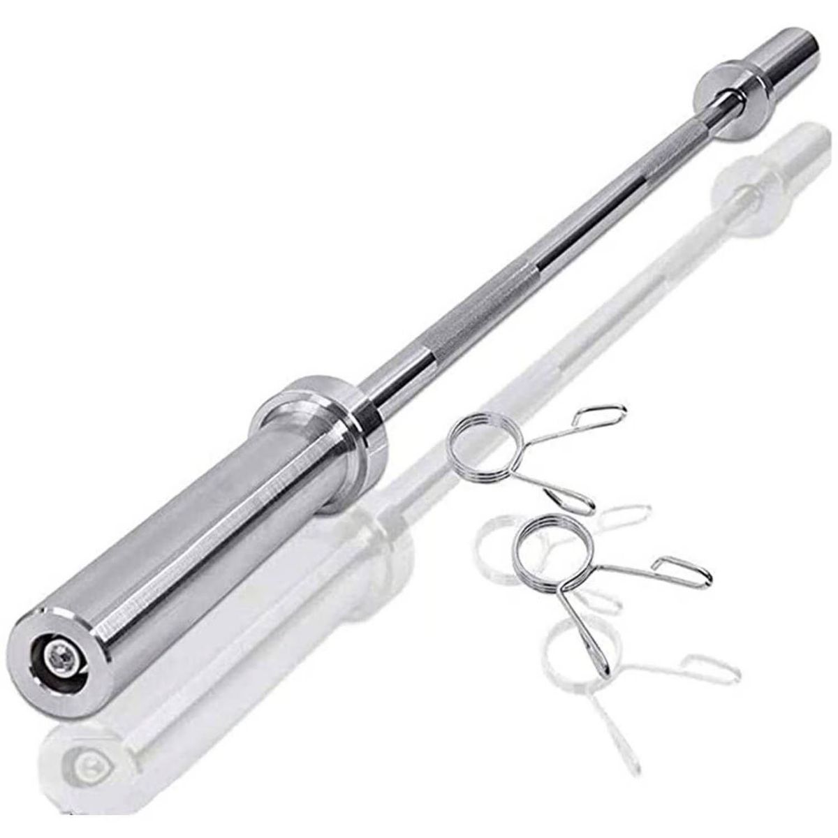 GENERICO - Barra Olímpica Recta de 120 cm + Seguros