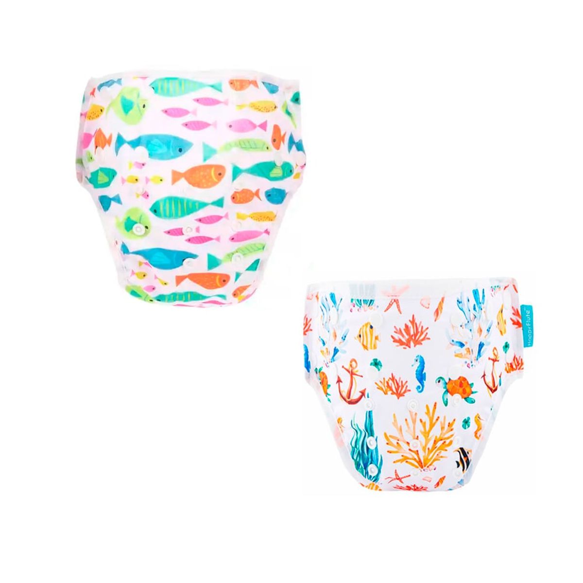 GENERICO - Pañal de Natación Piscina Happy Flute Unitalla Pack x 2 Unid