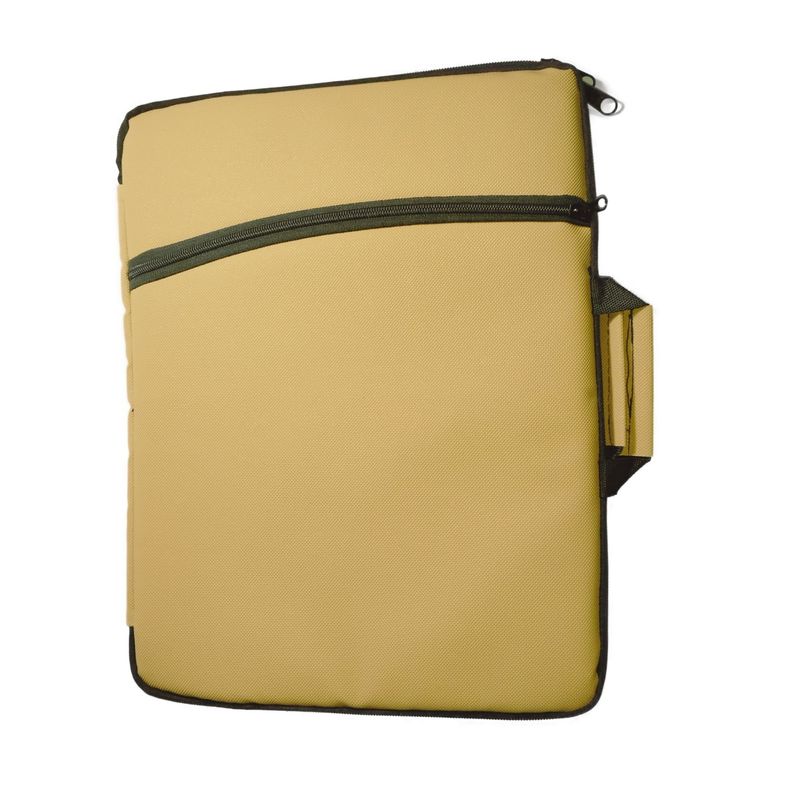 GENERICO - Funda para laptop 15" 17"  maleta con asa - ocre claro