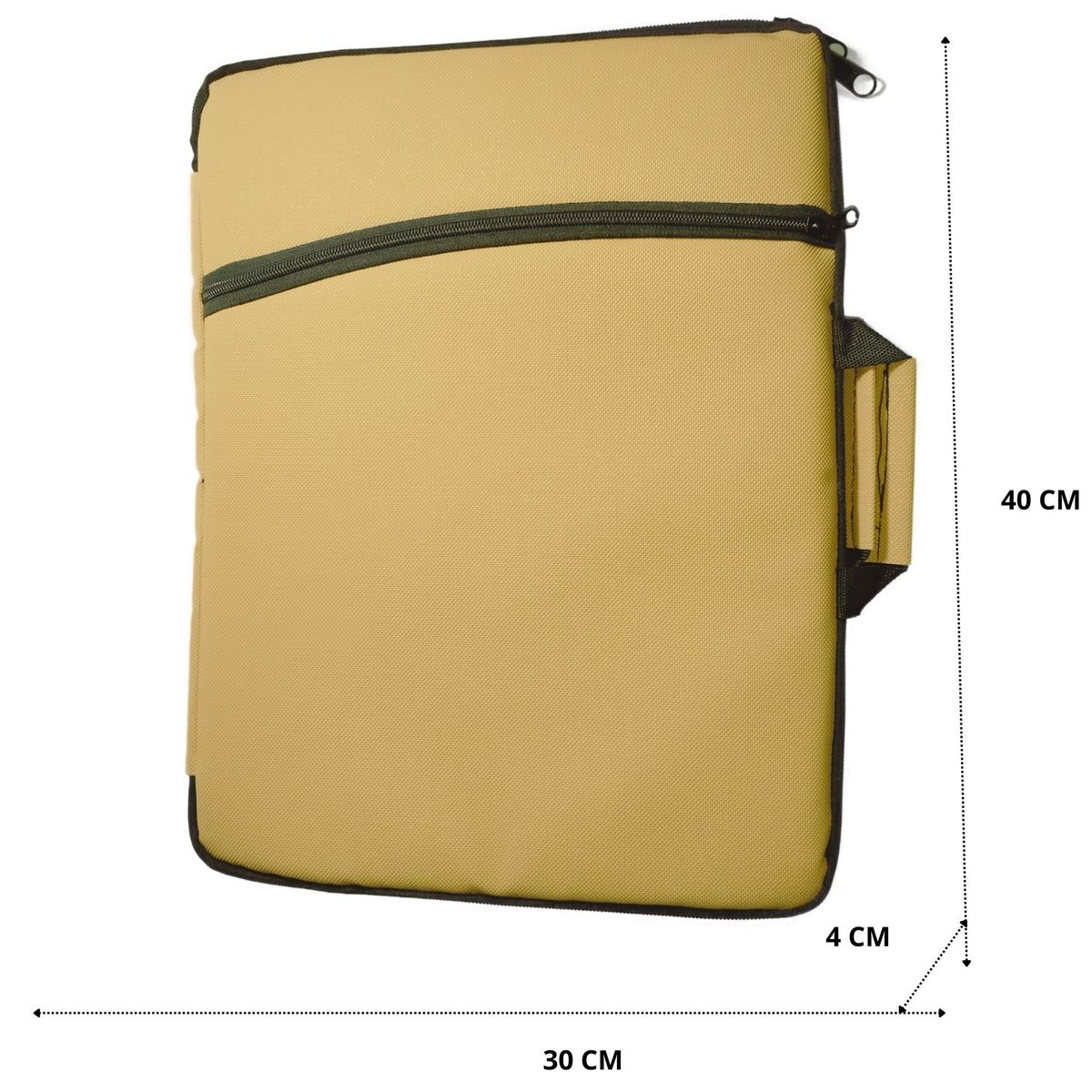 GENERICO - Funda para laptop 15" 17"  maleta con asa - ocre claro