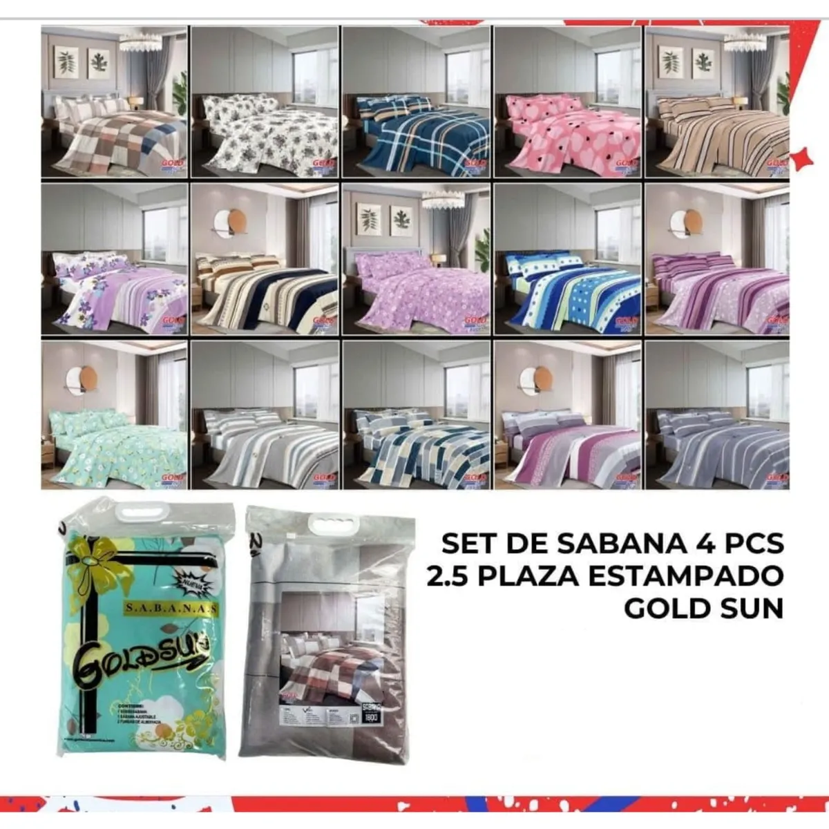 GENERICO - Set de Sabana de 4pcs