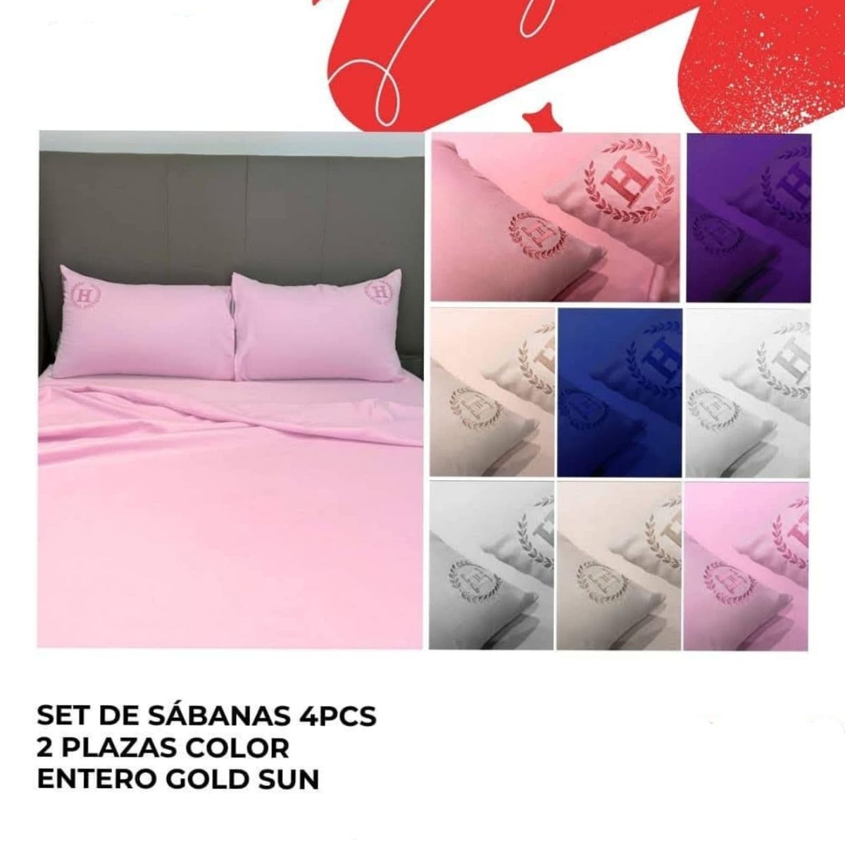 GENERICO - Set de Sabana de 4pcs